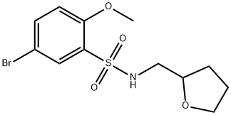 5-bromo-2-methoxy-N-(tetrahydro-2-furanylmethyl)benzenesulfonamide Structure