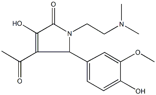 4-acetyl-1-[2-(dimethylamino)ethyl]-3-hydroxy-5-(4-hydroxy-3-methoxyphenyl)-1,5-dihydro-2H-pyrrol-2-one Structure