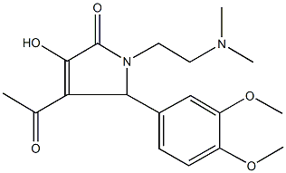 4-acetyl-5-(3,4-dimethoxyphenyl)-1-[2-(dimethylamino)ethyl]-3-hydroxy-1,5-dihydro-2H-pyrrol-2-one,332390-28-0,结构式