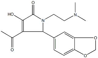4-acetyl-5-(1,3-benzodioxol-5-yl)-1-[2-(dimethylamino)ethyl]-3-hydroxy-1,5-dihydro-2H-pyrrol-2-one 化学構造式