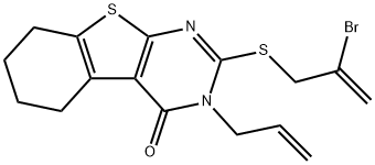 332393-36-9 3-allyl-2-[(2-bromo-2-propenyl)sulfanyl]-5,6,7,8-tetrahydro[1]benzothieno[2,3-d]pyrimidin-4(3H)-one