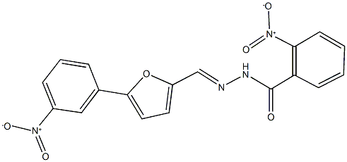 2-nitro-N'-[(5-{3-nitrophenyl}-2-furyl)methylene]benzohydrazide Structure