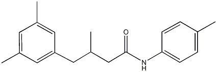 4-(3,5-dimethylphenyl)-3-methyl-N-(4-methylphenyl)butanamide,332400-00-7,结构式