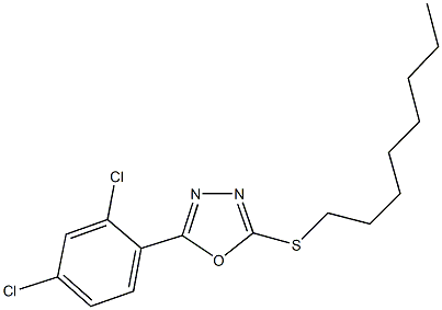 2-(2,4-dichlorophenyl)-5-(octylsulfanyl)-1,3,4-oxadiazole Structure