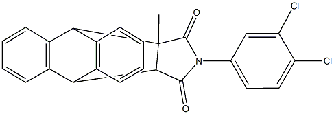 17-(3,4-dichlorophenyl)-15-methyl-17-azapentacyclo[6.6.5.0~2,7~.0~9,14~.0~15,19~]nonadeca-2,4,6,9,11,13-hexaene-16,18-dione Structure