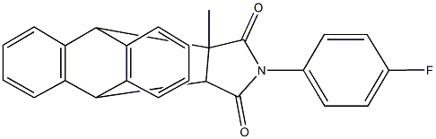 17-(4-fluorophenyl)-15-methyl-17-azapentacyclo[6.6.5.0~2,7~.0~9,14~.0~15,19~]nonadeca-2,4,6,9,11,13-hexaene-16,18-dione Structure