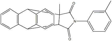 15-methyl-17-(3-methylphenyl)-17-azapentacyclo[6.6.5.0~2,7~.0~9,14~.0~15,19~]nonadeca-2,4,6,9,11,13-hexaene-16,18-dione 化学構造式