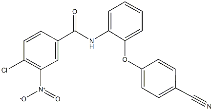4-chloro-N-[2-(4-cyanophenoxy)phenyl]-3-nitrobenzamide 结构式