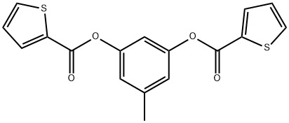 3-methyl-5-[(2-thienylcarbonyl)oxy]phenyl 2-thiophenecarboxylate Structure