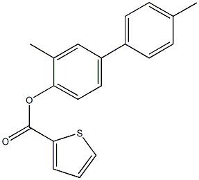 3,4'-dimethyl[1,1'-biphenyl]-4-yl 2-thiophenecarboxylate Struktur