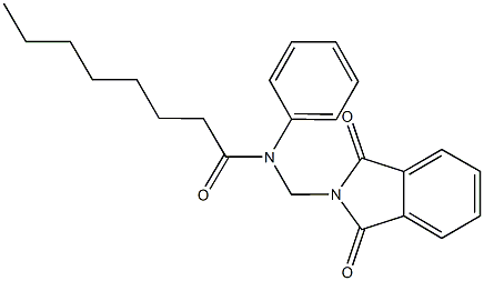 N-[(1,3-dioxo-1,3-dihydro-2H-isoindol-2-yl)methyl]-N-phenyloctanamide 化学構造式