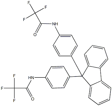 2,2,2-trifluoro-N-[4-(9-{4-[(trifluoroacetyl)amino]phenyl}-9H-fluoren-9-yl)phenyl]acetamide Structure