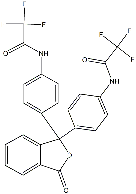 2,2,2-trifluoro-N-[4-(3-oxo-1-{4-[(trifluoroacetyl)amino]phenyl}-1,3-dihydro-2-benzofuran-1-yl)phenyl]acetamide Structure