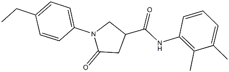 N-(2,3-dimethylphenyl)-1-(4-ethylphenyl)-5-oxo-3-pyrrolidinecarboxamide Structure