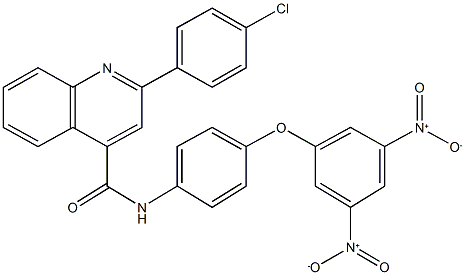 N-(4-{3,5-bisnitrophenoxy}phenyl)-2-(4-chlorophenyl)-4-quinolinecarboxamide Structure