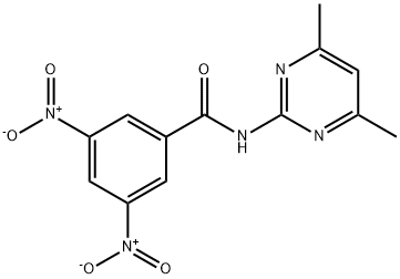 N-(4,6-dimethyl-2-pyrimidinyl)-3,5-bisnitrobenzamide,332406-61-8,结构式