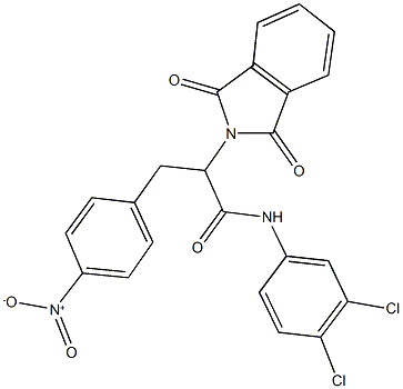 N-(3,4-dichlorophenyl)-2-(1,3-dioxo-1,3-dihydro-2H-isoindol-2-yl)-3-{4-nitrophenyl}propanamide Structure