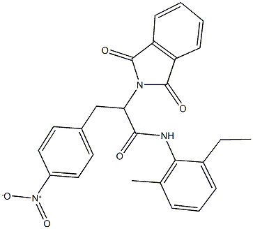 2-(1,3-dioxo-1,3-dihydro-2H-isoindol-2-yl)-N-(2-ethyl-6-methylphenyl)-3-{4-nitrophenyl}propanamide|