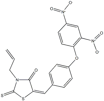 3-allyl-5-(4-{2,4-bisnitrophenoxy}benzylidene)-2-thioxo-1,3-thiazolidin-4-one Structure