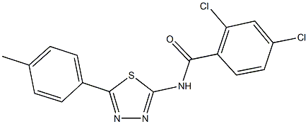 2,4-dichloro-N-[5-(4-methylphenyl)-1,3,4-thiadiazol-2-yl]benzamide Struktur