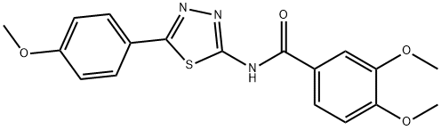 3,4-dimethoxy-N-[5-(4-methoxyphenyl)-1,3,4-thiadiazol-2-yl]benzamide,332408-01-2,结构式