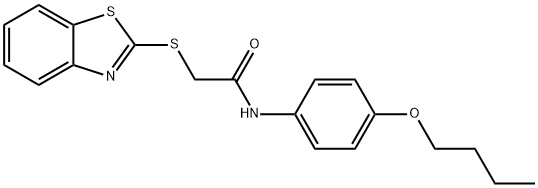 332412-77-8 2-(1,3-benzothiazol-2-ylsulfanyl)-N-(4-butoxyphenyl)acetamide