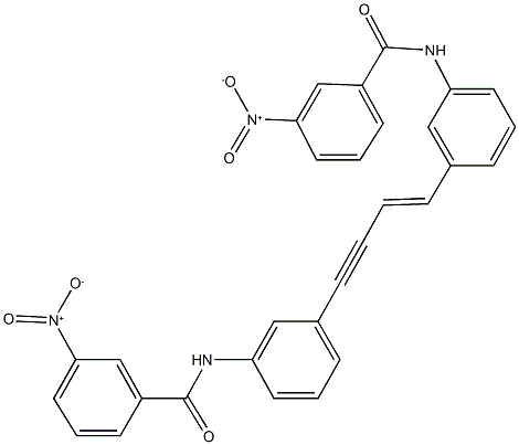 3-nitro-N-(3-{4-[3-({3-nitrobenzoyl}amino)phenyl]-3-buten-1-ynyl}phenyl)benzamide Structure