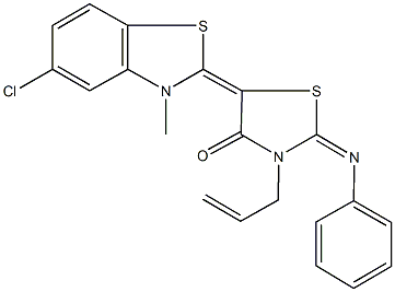 332413-69-1 3-allyl-5-(5-chloro-3-methyl-1,3-benzothiazol-2(3H)-ylidene)-2-(phenylimino)-1,3-thiazolidin-4-one