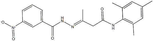 3-({3-nitrobenzoyl}hydrazono)-N-mesitylbutanamide|