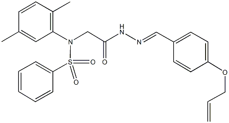 N-(2-{2-[4-(allyloxy)benzylidene]hydrazino}-2-oxoethyl)-N-(2,5-dimethylphenyl)benzenesulfonamide Structure