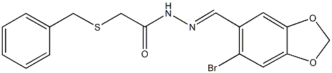 332419-81-5 2-(benzylsulfanyl)-N'-[(6-bromo-1,3-benzodioxol-5-yl)methylene]acetohydrazide