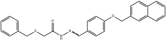 2-(benzylsulfanyl)-N'-[4-(2-naphthylmethoxy)benzylidene]acetohydrazide,332419-82-6,结构式