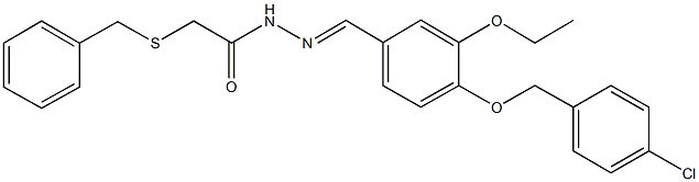 2-(benzylsulfanyl)-N'-{4-[(4-chlorobenzyl)oxy]-3-ethoxybenzylidene}acetohydrazide,332419-86-0,结构式