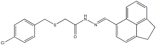 2-[(4-chlorobenzyl)sulfanyl]-N'-(1,2-dihydro-5-acenaphthylenylmethylene)acetohydrazide Structure