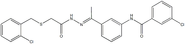 3-chloro-N-[3-(N-{[(2-chlorobenzyl)sulfanyl]acetyl}ethanehydrazonoyl)phenyl]benzamide|