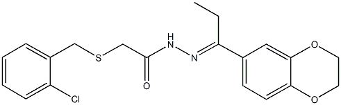 2-[(2-chlorobenzyl)sulfanyl]-N'-[1-(2,3-dihydro-1,4-benzodioxin-6-yl)propylidene]acetohydrazide|