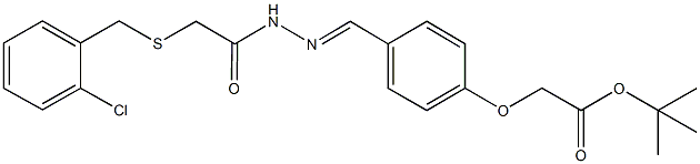 tert-butyl [4-(2-{[(2-chlorobenzyl)sulfanyl]acetyl}carbohydrazonoyl)phenoxy]acetate Struktur