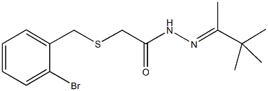 2-[(2-bromobenzyl)sulfanyl]-N'-(1,2,2-trimethylpropylidene)acetohydrazide|