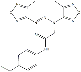 2-[1,3-bis(4-methyl-1,2,5-oxadiazol-3-yl)-2-triazenyl]-N-(4-ethylphenyl)acetamide 结构式