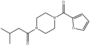 1-(2-furoyl)-4-(3-methylbutanoyl)piperazine Struktur