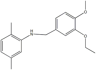 N-(2,5-dimethylphenyl)-N-{[3-(ethyloxy)-4-(methyloxy)phenyl]methyl}amine 结构式