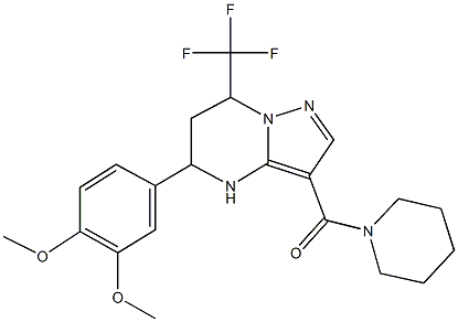 332853-89-1 5-(3,4-dimethoxyphenyl)-3-(1-piperidinylcarbonyl)-7-(trifluoromethyl)-4,5,6,7-tetrahydropyrazolo[1,5-a]pyrimidine