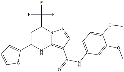 N-(3,4-dimethoxyphenyl)-5-(2-thienyl)-7-(trifluoromethyl)-4,5,6,7-tetrahydropyrazolo[1,5-a]pyrimidine-3-carboxamide Structure