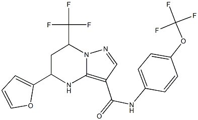 332856-16-3 5-(2-furyl)-N-[4-(trifluoromethoxy)phenyl]-7-(trifluoromethyl)-4,5,6,7-tetrahydropyrazolo[1,5-a]pyrimidine-3-carboxamide