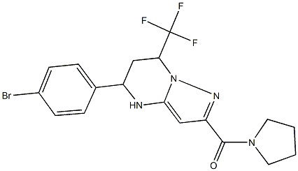 332856-70-9 5-(4-bromophenyl)-2-(1-pyrrolidinylcarbonyl)-7-(trifluoromethyl)-4,5,6,7-tetrahydropyrazolo[1,5-a]pyrimidine