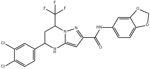 332857-27-9 N-(1,3-benzodioxol-5-yl)-5-(3,4-dichlorophenyl)-7-(trifluoromethyl)-4,5,6,7-tetrahydropyrazolo[1,5-a]pyrimidine-2-carboxamide