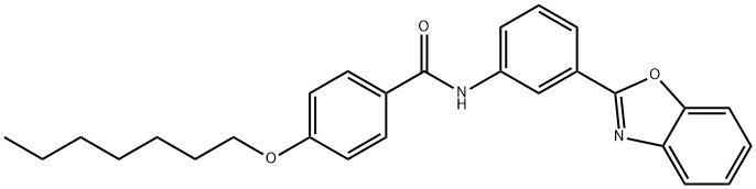 N-[3-(1,3-benzoxazol-2-yl)phenyl]-4-(heptyloxy)benzamide Struktur