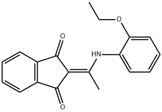 2-[1-(2-ethoxyanilino)ethylidene]-1H-indene-1,3(2H)-dione 化学構造式