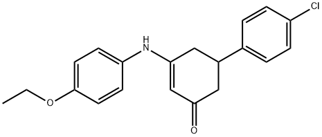 5-(4-chlorophenyl)-3-(4-ethoxyanilino)-2-cyclohexen-1-one,332861-72-0,结构式