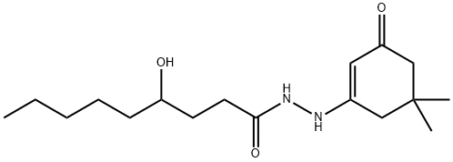 N'-(5,5-dimethyl-3-oxo-1-cyclohexen-1-yl)-4-hydroxynonanohydrazide Structure